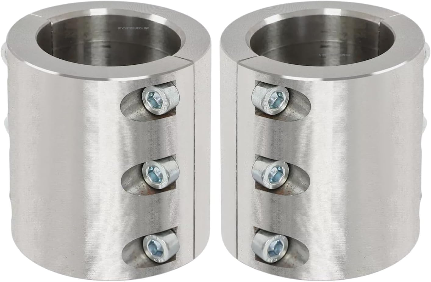 UTVDistribution Universal Fabrication Connector Tube Clamp 1-3/4" 2 Pack Long