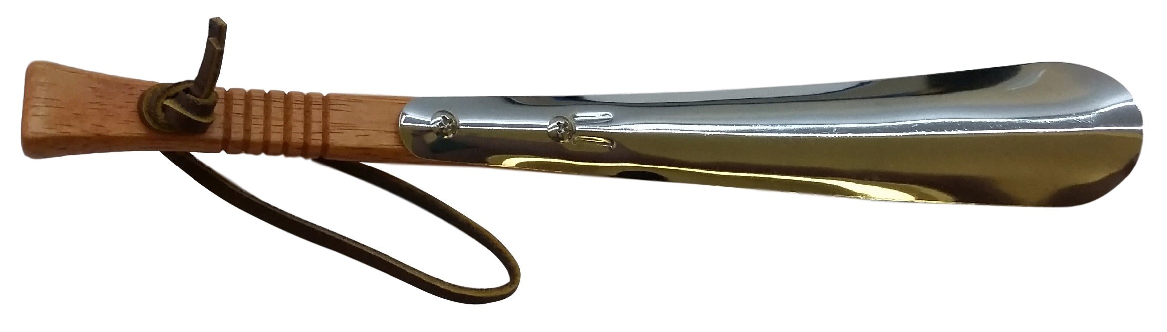 Metal Shoe Horn with Wood Handle 11 1/2