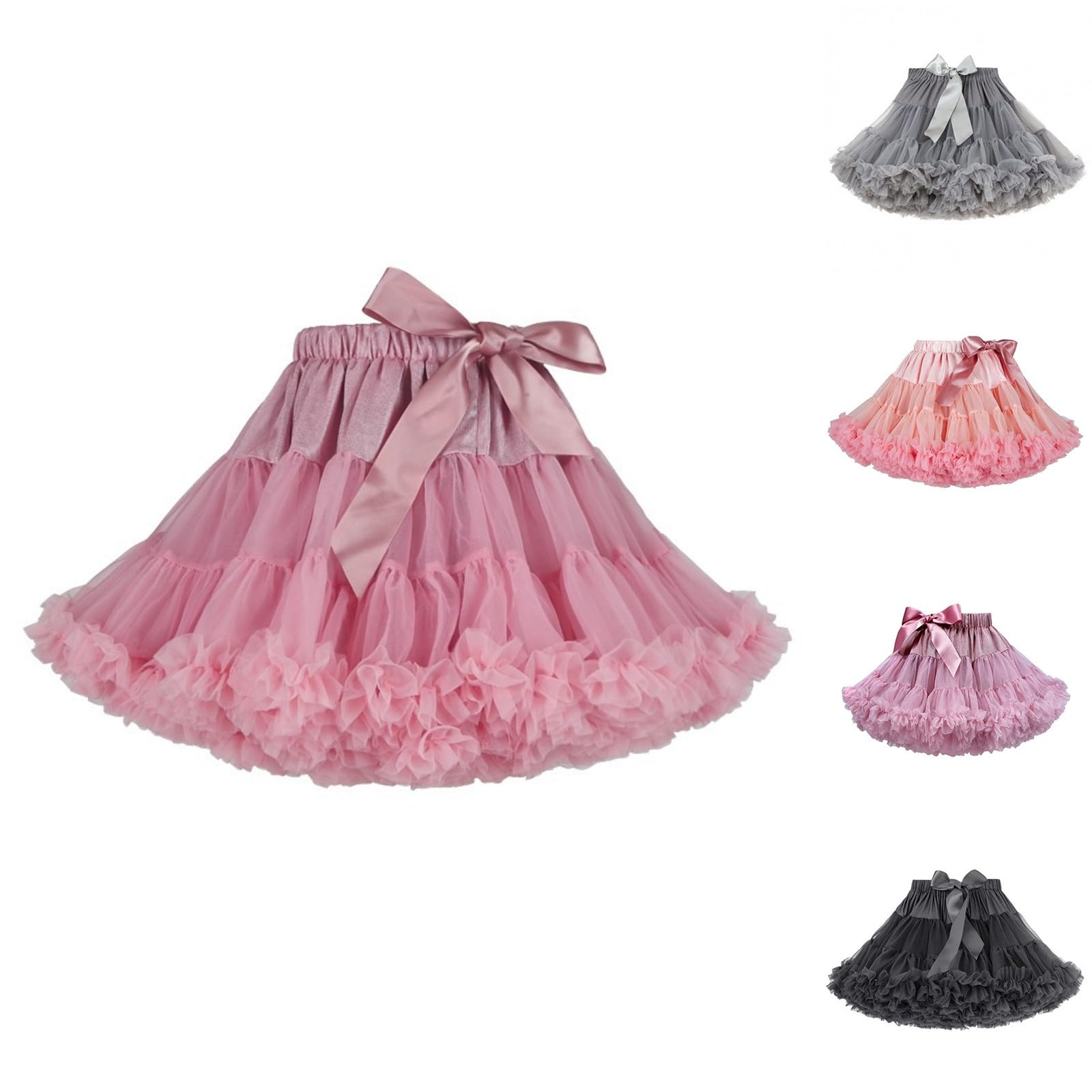 Gonna tutù Bambina Tulle con Vita Elastica Tutua Ragazze Morbida Leggera Gonne da Balletto Principessa per Danza Festa Carnevale,Sottogonna Tulle,Moda Misteriosa