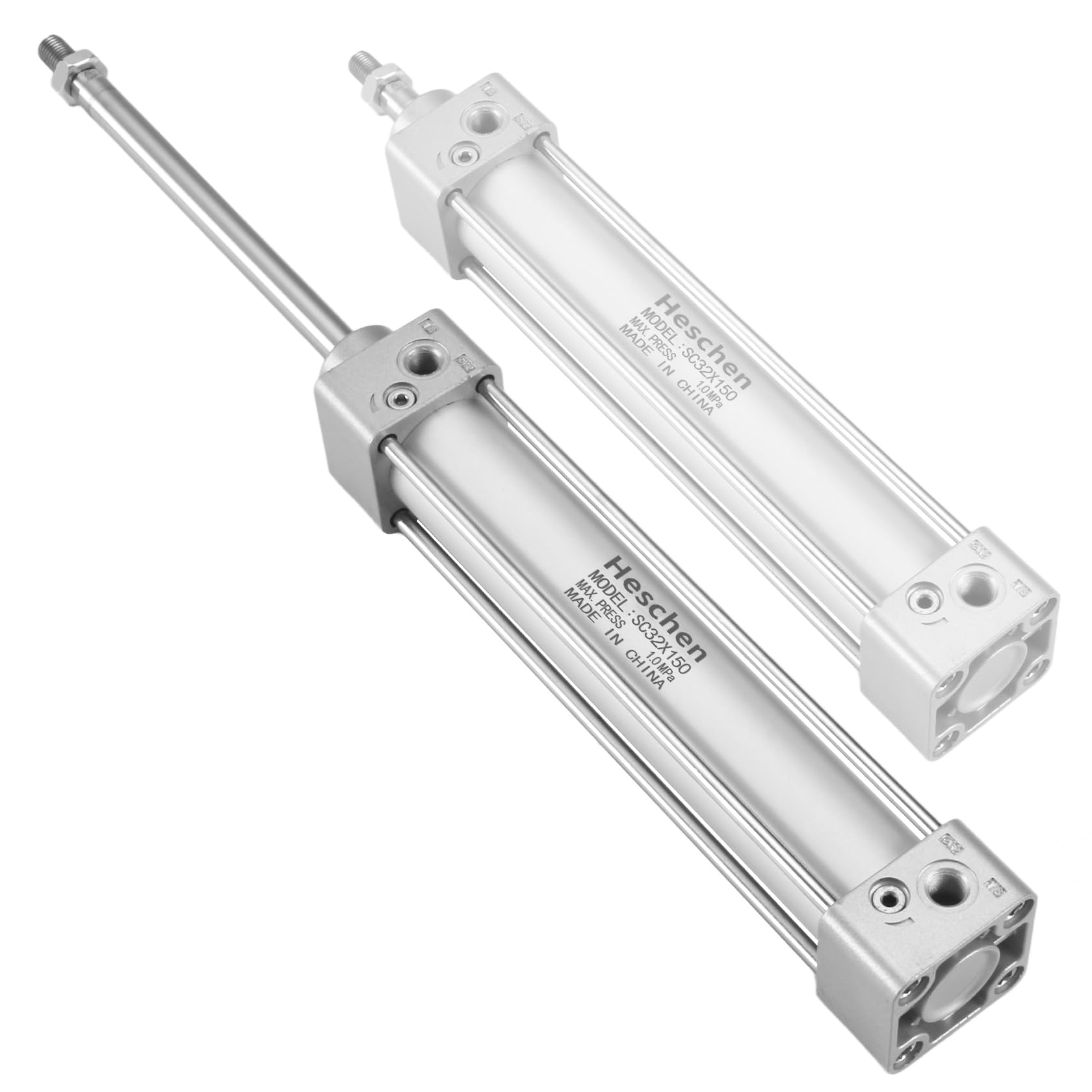 Heschen Vérin pneumatique Standard, SC 32-150, PT1/8'' Port, Alésage 32mm, Course 150mm, Double effet