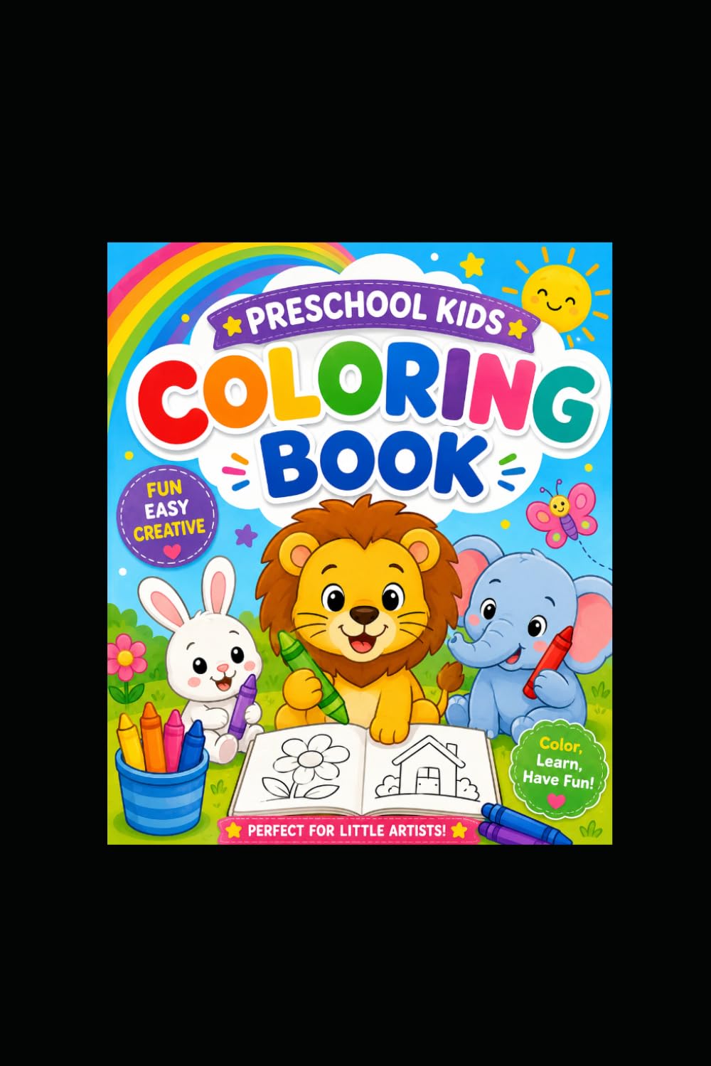 Preschool Kids Coloring Book: Let's color