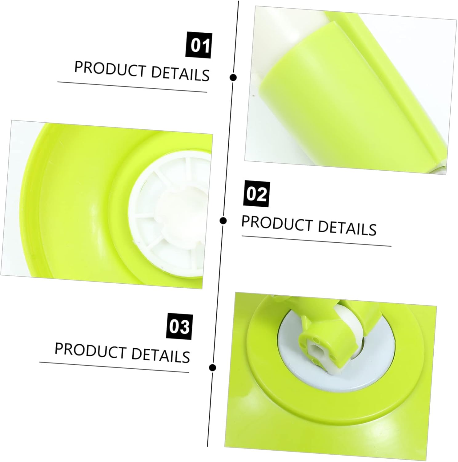 1Set Replacement Rotating Mop Rod Durable Stainless Steel Mop Pole Three Section Detachable Design Easy to Install for Cleaning and Home Use