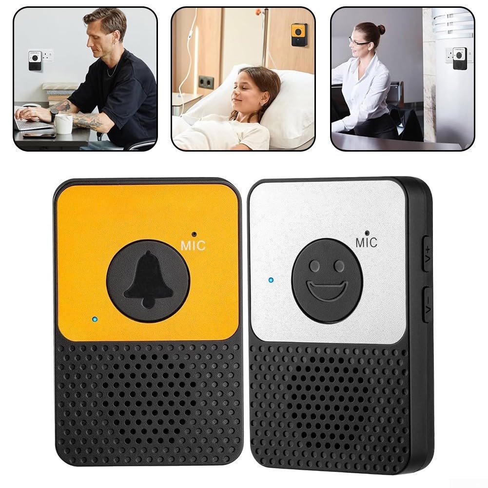 Oceanlend Campanello videocitofonico wireless, campanello citofonico bidirezionale impermeabile, con indicatore LED, portata 300 m per casa, ufficio, scuola, hotel e ospedale