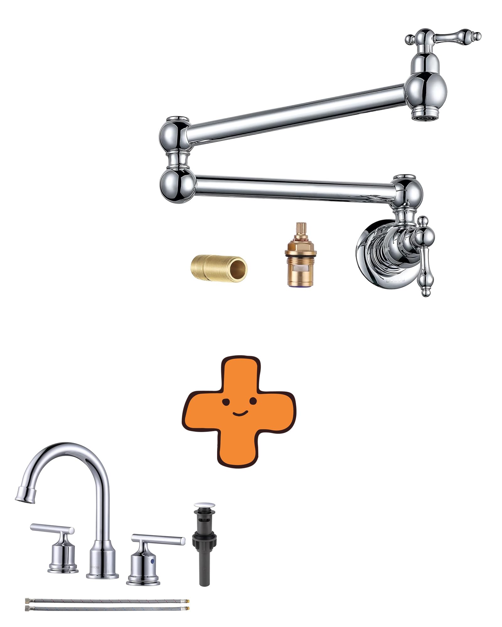 Jnfidosr Pot Filler Faucet Brass Faucets Kitchen Wall Moun And Bathroom Faucet
