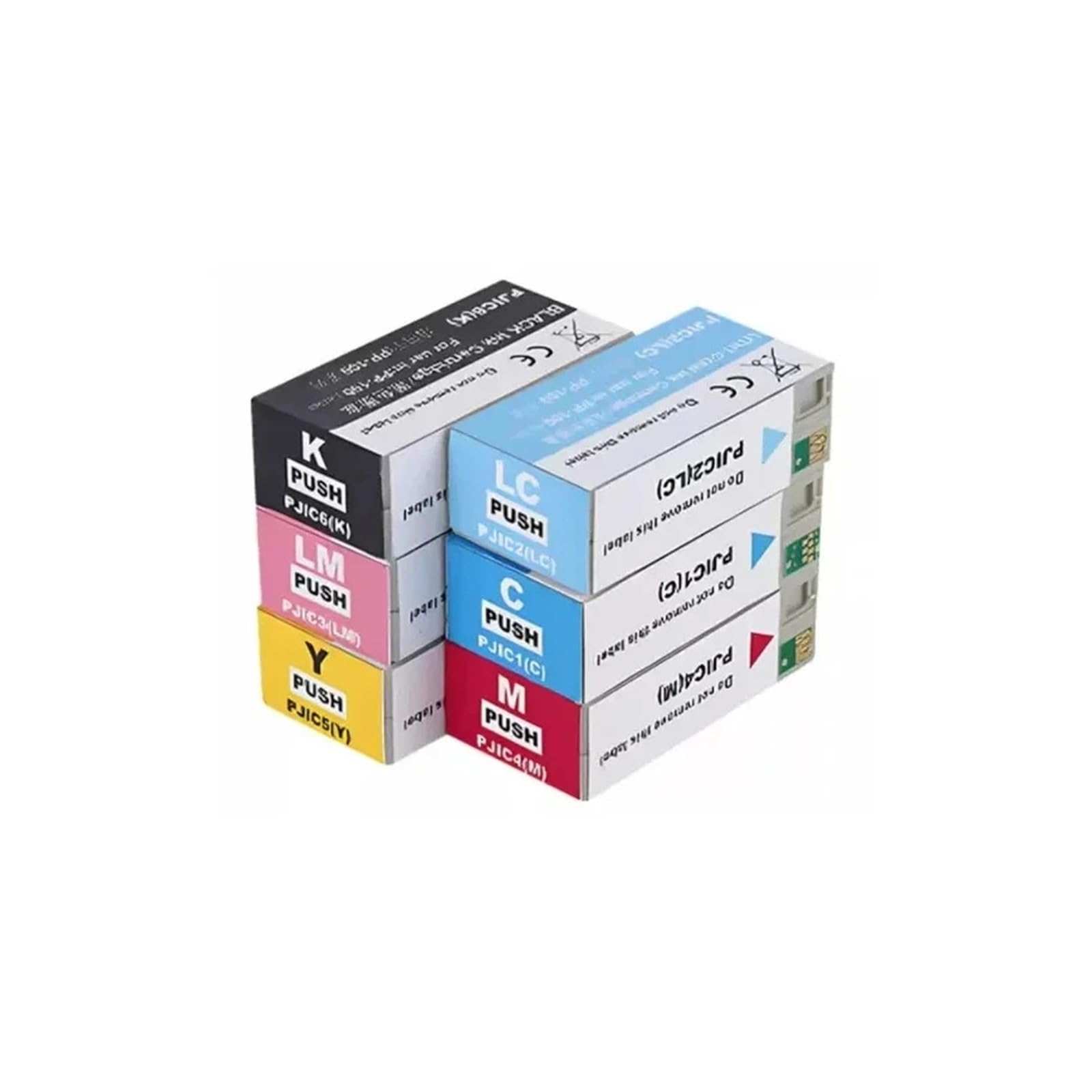 Juego De Cartuchos PJIC Compatible con Epson PP-100NII PP-50BD | 1 juego, tinta de color premium, cartuchos de repuesto, colores vivos, impresión estable