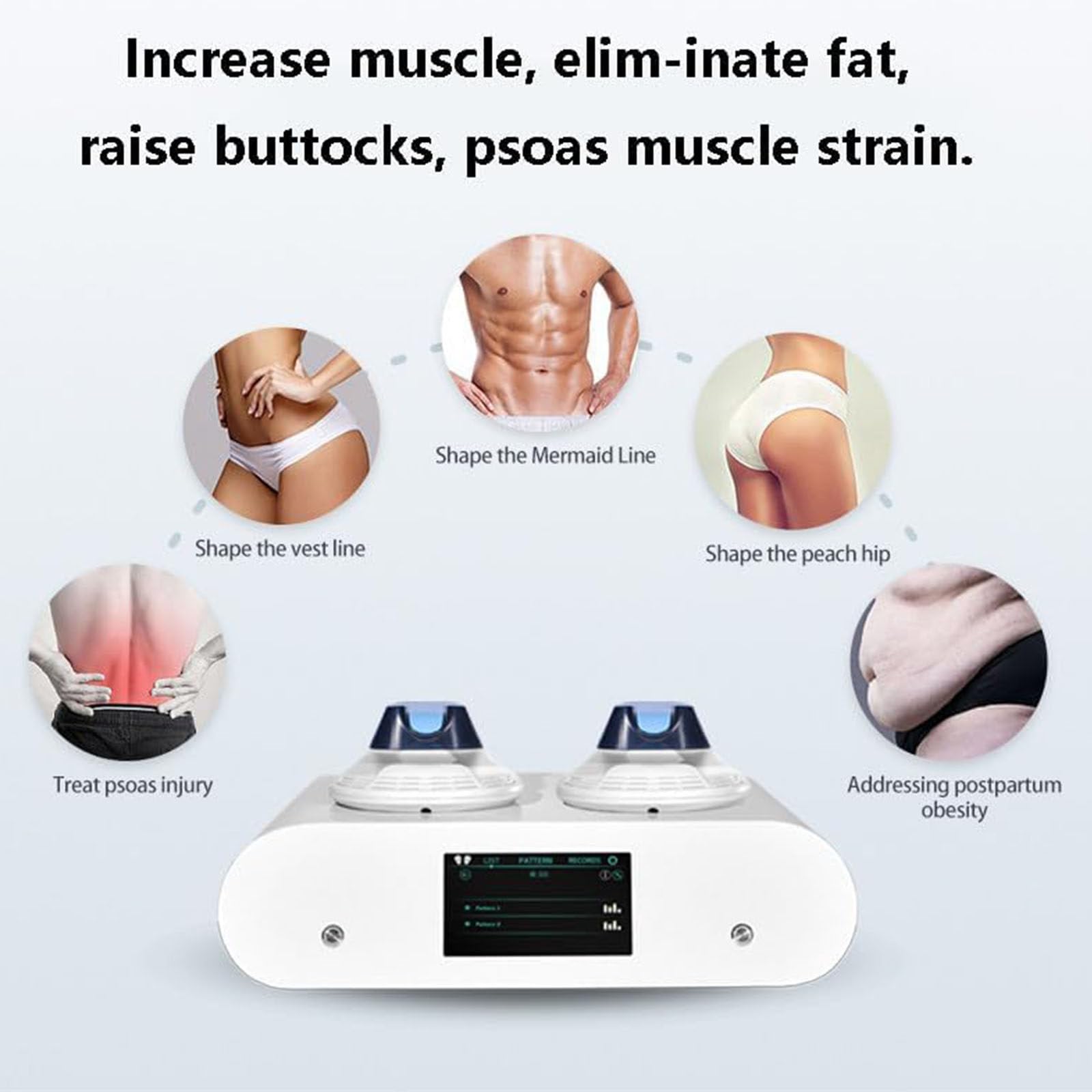 Elektronischer Muskelstimulator, Muskelaufbaugerät Zur Stärkung Der Arm-, Bauch-, Bein- Und Hüftmuskulatur, EMS-Körperformungsgerät, Fitness-Krafttrainingsgerät Für Männer Und Frauen WithoutRF