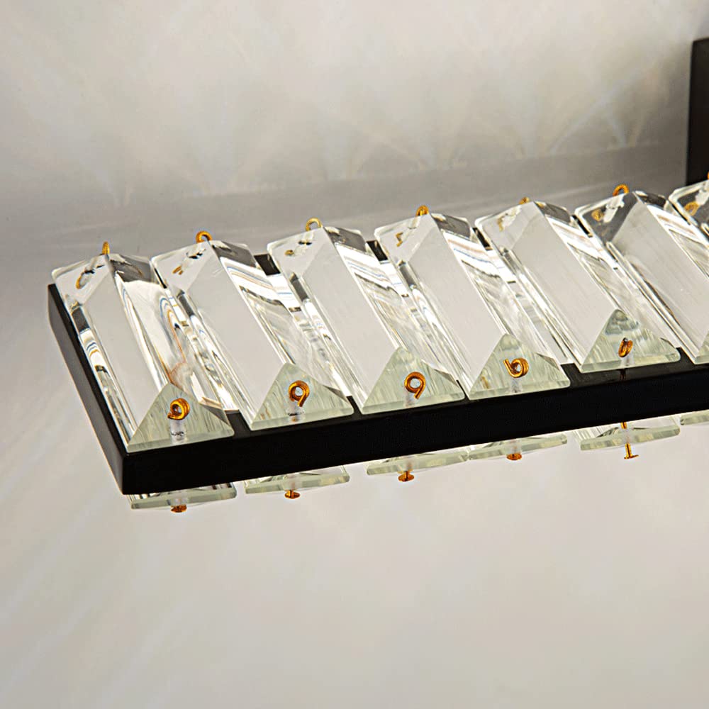 Luci da Toeletta in Cristallo, Apparecchi di Illuminazione per Il Lavabo del Bagno sopra Lo Specchio, Apparecchi di Illuminazione da Parete Moderni A LED Realizzati per F,Dark-50cm