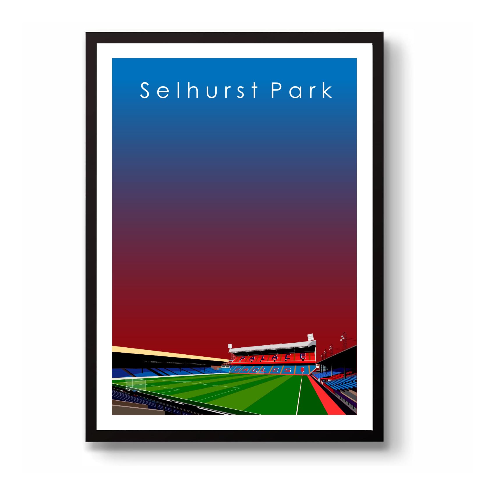 GroundDesigns CRYSTAL PALACE Selhurst Park Stadium Wall Art