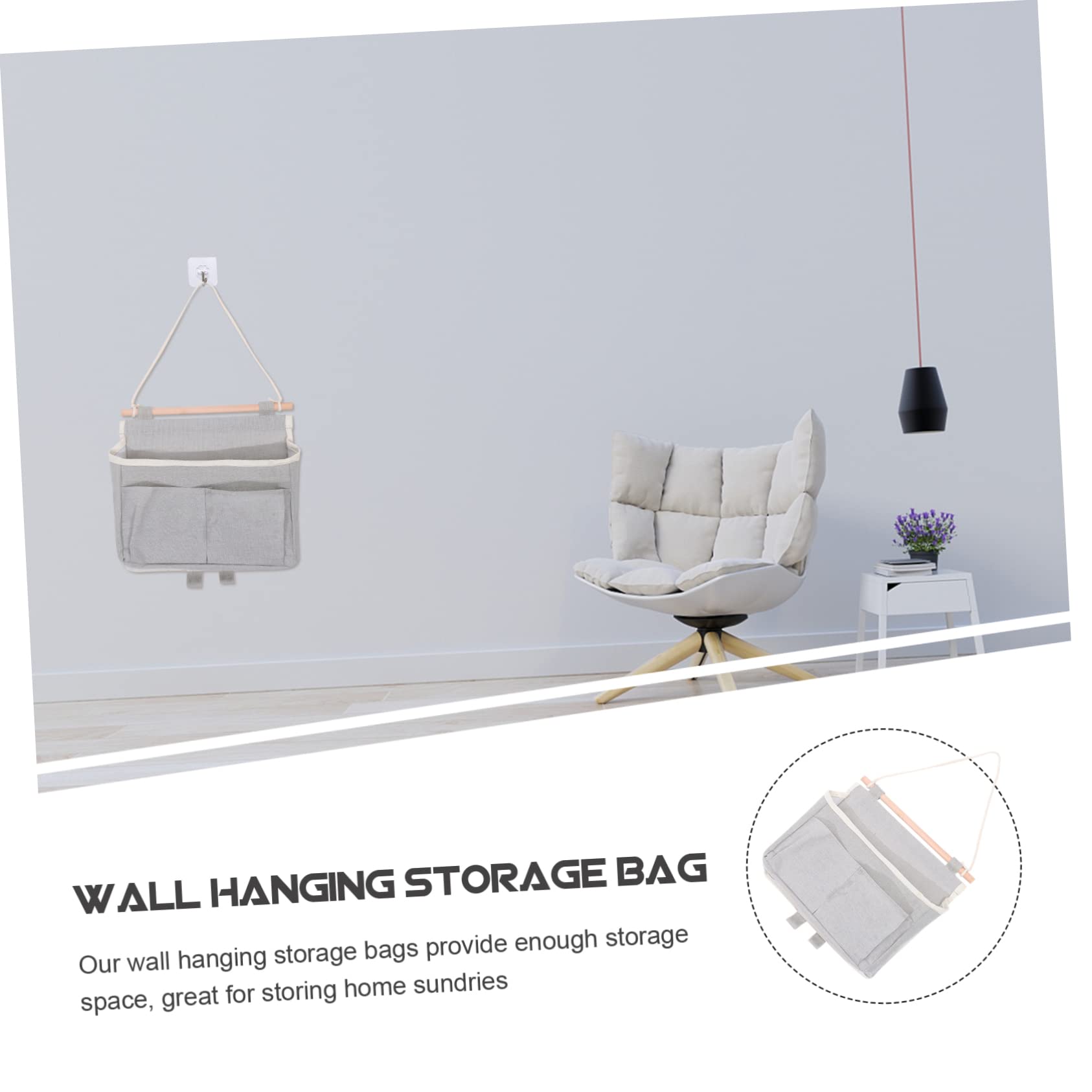 TOPBATHY 4pezzi Borsa Da Appendere Per Casa Organizer Multifunzionale Per Ordine e Stoccaggio Di Oggetti Con Ampio Scomparto e Tasche Frontali Facile Da Pulire e Ripiegabile