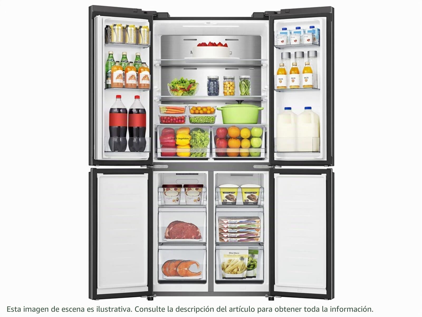 Hisense PureFlat RQ5P470SAFD - Nevera congelador anticongelante (79 cm), color negro