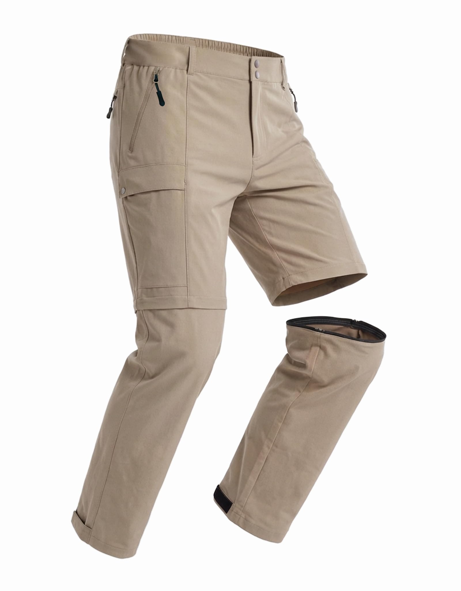 GymBrave Pantalon de Randonnée Homme Zip-Off, Léger et Respirant, Pantalon Outdoor Cargo avec Multiples Poches, Été, Trekking, Camping et Travail