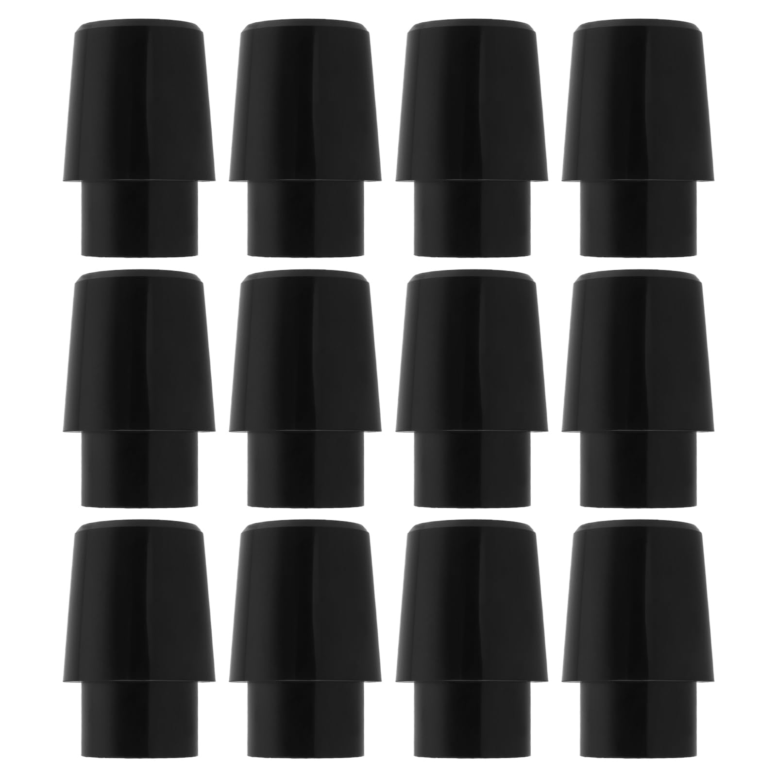 ECSiNG 12Pcs Golf Ferrules Iron Rod Rubber Sleeve Rubber Ring 0.370 Inch Compatible with PXG 0211 0311 GEN2 GEN3 GEN4 GEN5 9.4x14/7x14mm Black
