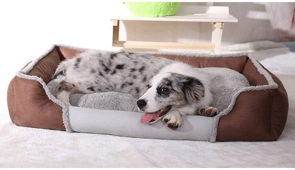 Pet Deluxe Dog Bed Soft Pet Sofa Bed Non Slip Bottom Pet Lounger Self Warming and Breathable Pet Bed Premium Bedding(Three Sizes) (Size : 554516cm) (66 * 54 * 16cm)