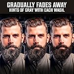 Viking Revolution Men's Beard Dye - Dark Brown, Grey Reducing Shampoo & Conditioner (4 Oz) - Image 3