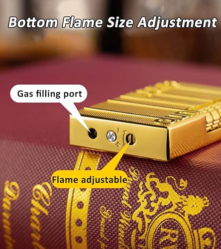 Lighters Soft Flame Lighter Traditional Flame Cigar Lighter With Adjustable Flame Dial Vertical Ignition Roller Good For Gift Outdoor Camping Hiking Fishing Grill Adventure Candle #TOP3