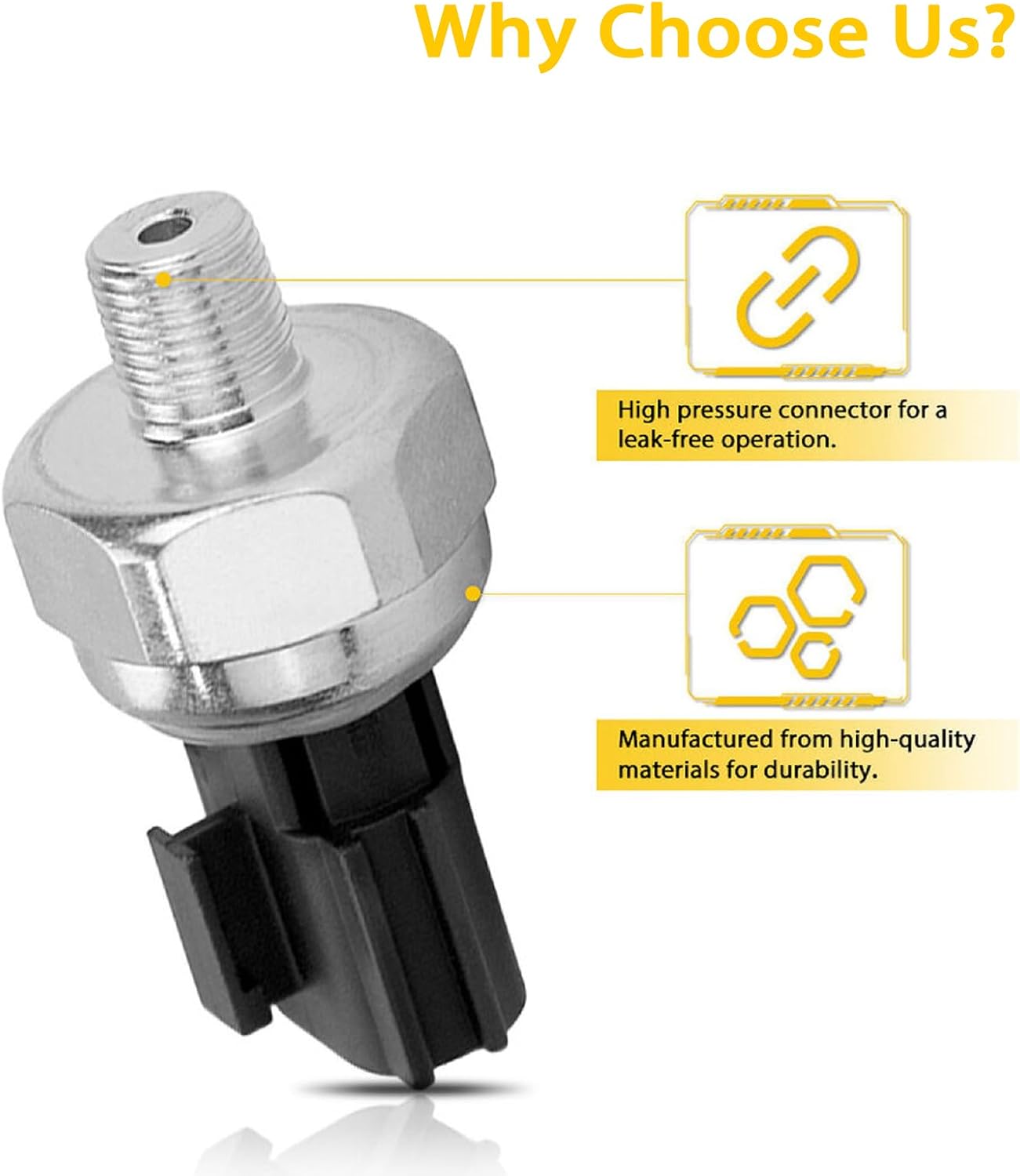 Oil Pressure Sensor Switch Compatible with Nissan 350Z Altima Armada Frontier GTR GT-R Pathfinder Armada SENTRA Titan Xterra 2003-2012 Compatible with Infiniti QX56 2004 2005 2006 PS417 25070-CD00A