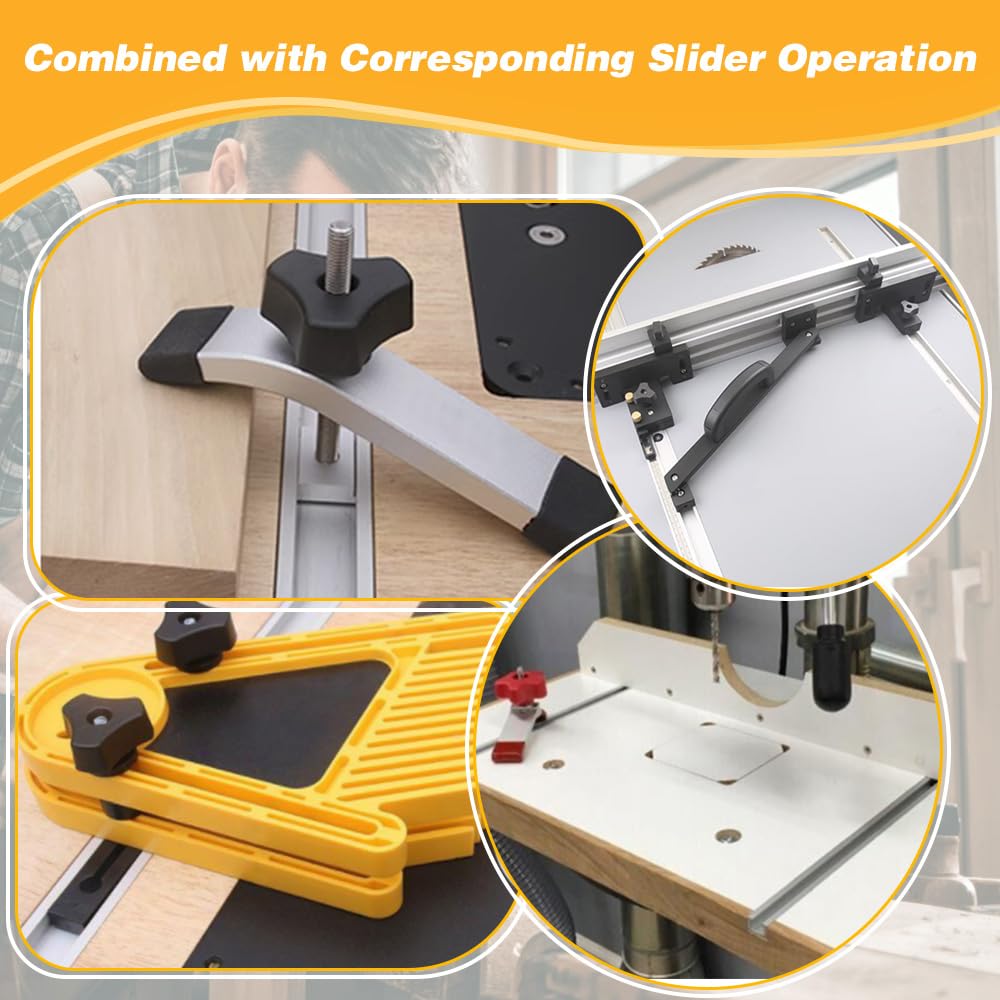 2 Piezas Guías T de 400 mm Riel para Mesa de Trabajo con 4 Tuercas 8 Tornillos y 1 Desatornillador Guía de Aluminio para Sierra de Banco Guía Deslizante para Mesa de Corte Router Fresadora