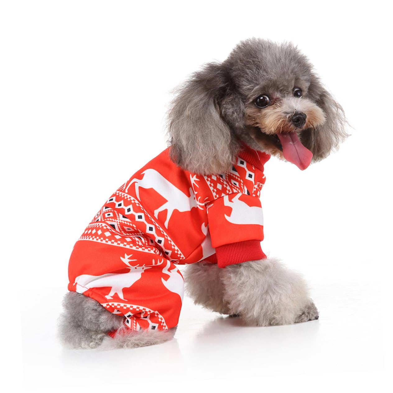 BESPORTBLE 3 Pz Panno Natalizio per Cani Felpa con Cappuccio Canestro da Basket per Uccelli Costume Caldo per Cani Vestiti di Natale Chihuahua Animale Domestico Costumi Natalizi Rosso