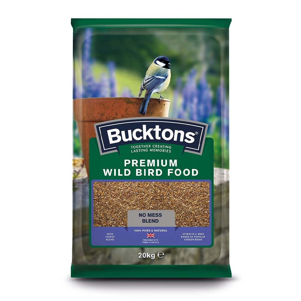 Bucktons Premium Wild Bird Seed Mix, 20 kg, transparent