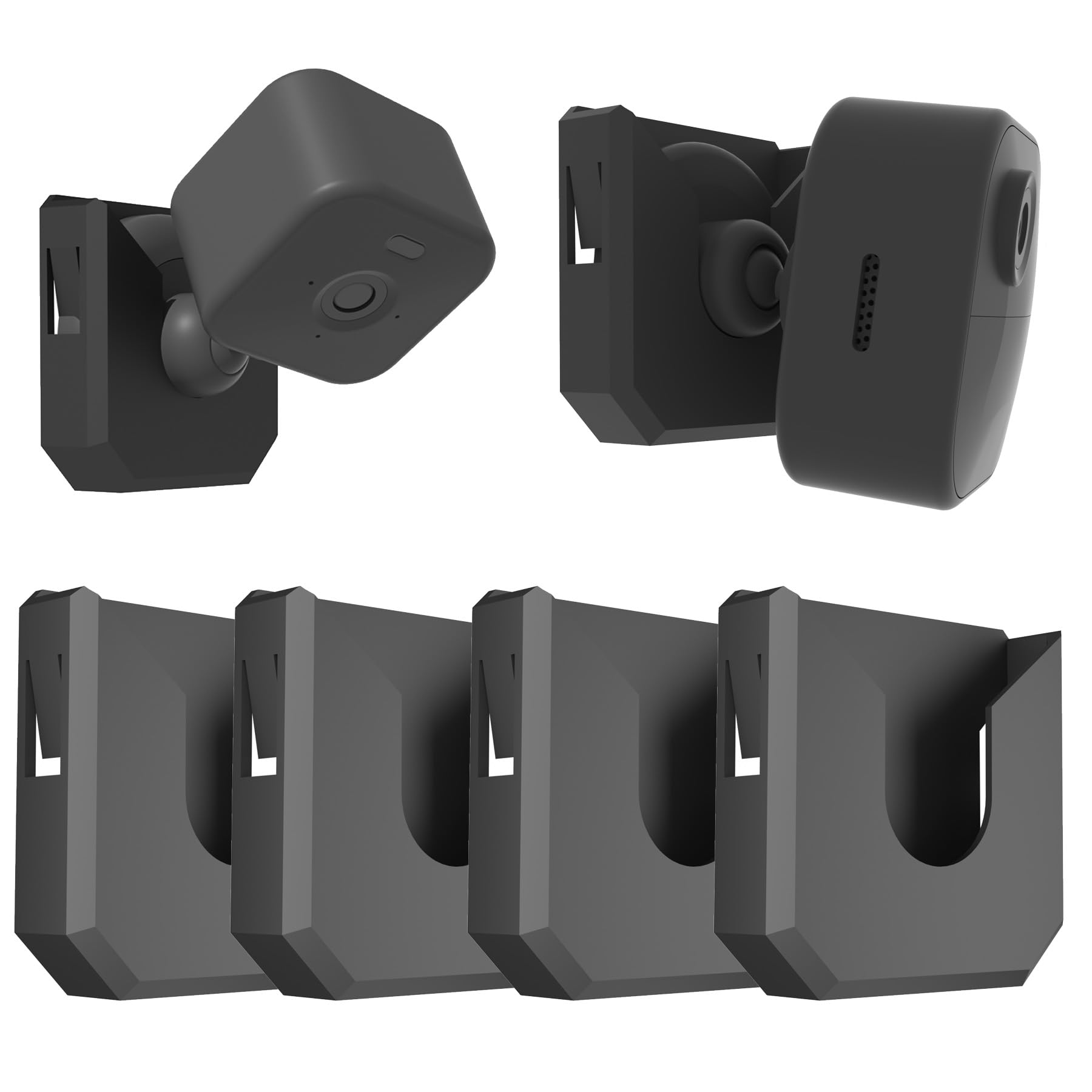 4 Pack for Blink Mini 2k Camera Outdoor 4 No Drill Wall Mount Bracket Adhesive Camera Holder Compatible with Blink Cameras (Black)