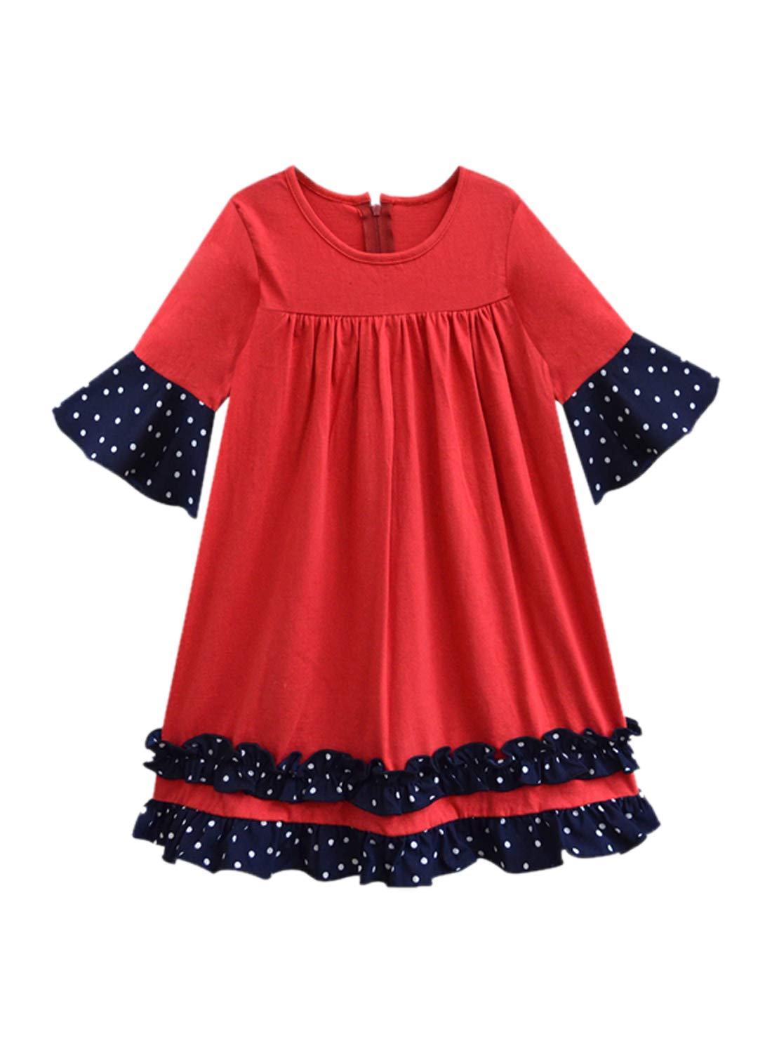 A.T.U.N. (ALL THINGS UBER NICE) Girl's Polyester Empire Waist Knee-Length Dress