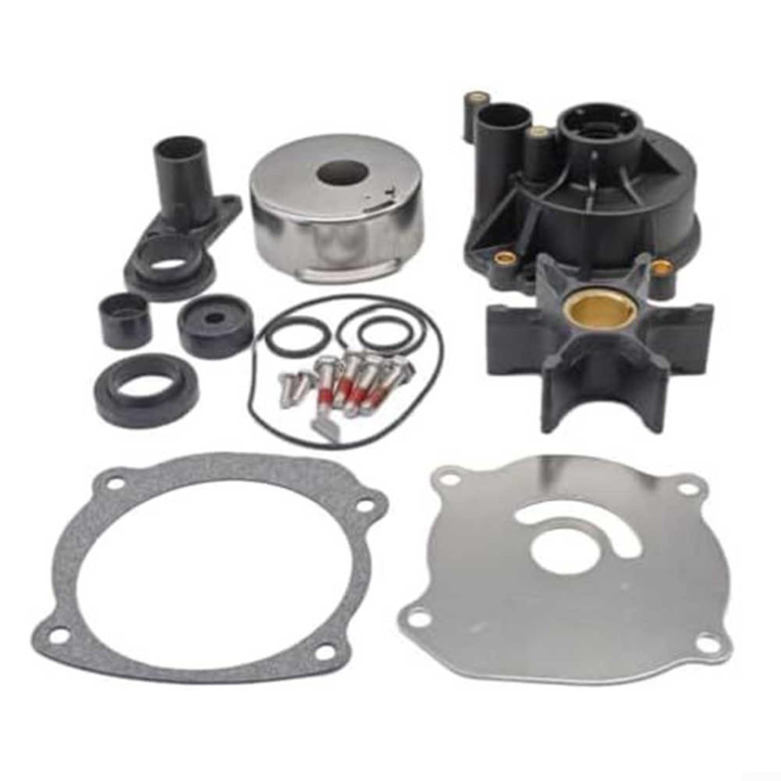 Kit di riparazione girante pompa acqua per Johnson per evinrude 75-250HP 1976-1978, manutenzione sistema di raffreddamento motore fuoribordo con guarnizioni e viti, OEM 5001595
