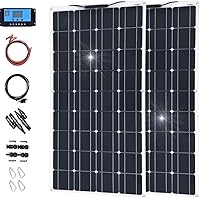 Vista 1 de WEBERT Solar Panel Kit Portable Solar Panel 2X300W Flexible Solar Panels Module Kit Monocrystalline Solar Battery Charger with Controller for Home