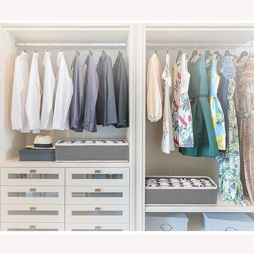 Miniatura 8 de Youngine Organizadores de armario plegables de 24 celdas, divisores de cajones, cajas de almacenamiento plegables para brasieres, ropa interior,