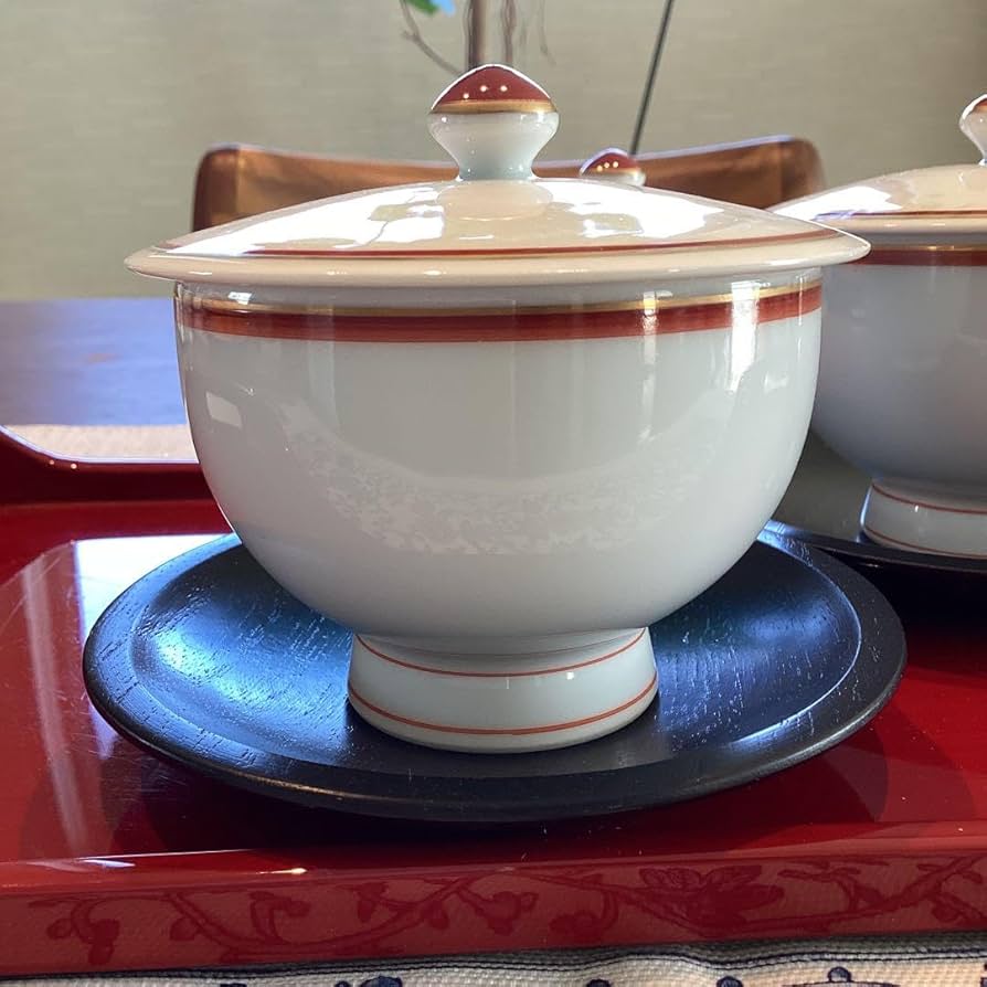 Amazon | 高級有田焼 鶴の舞 清兵衛窯 蓋付湯呑み茶碗3個組