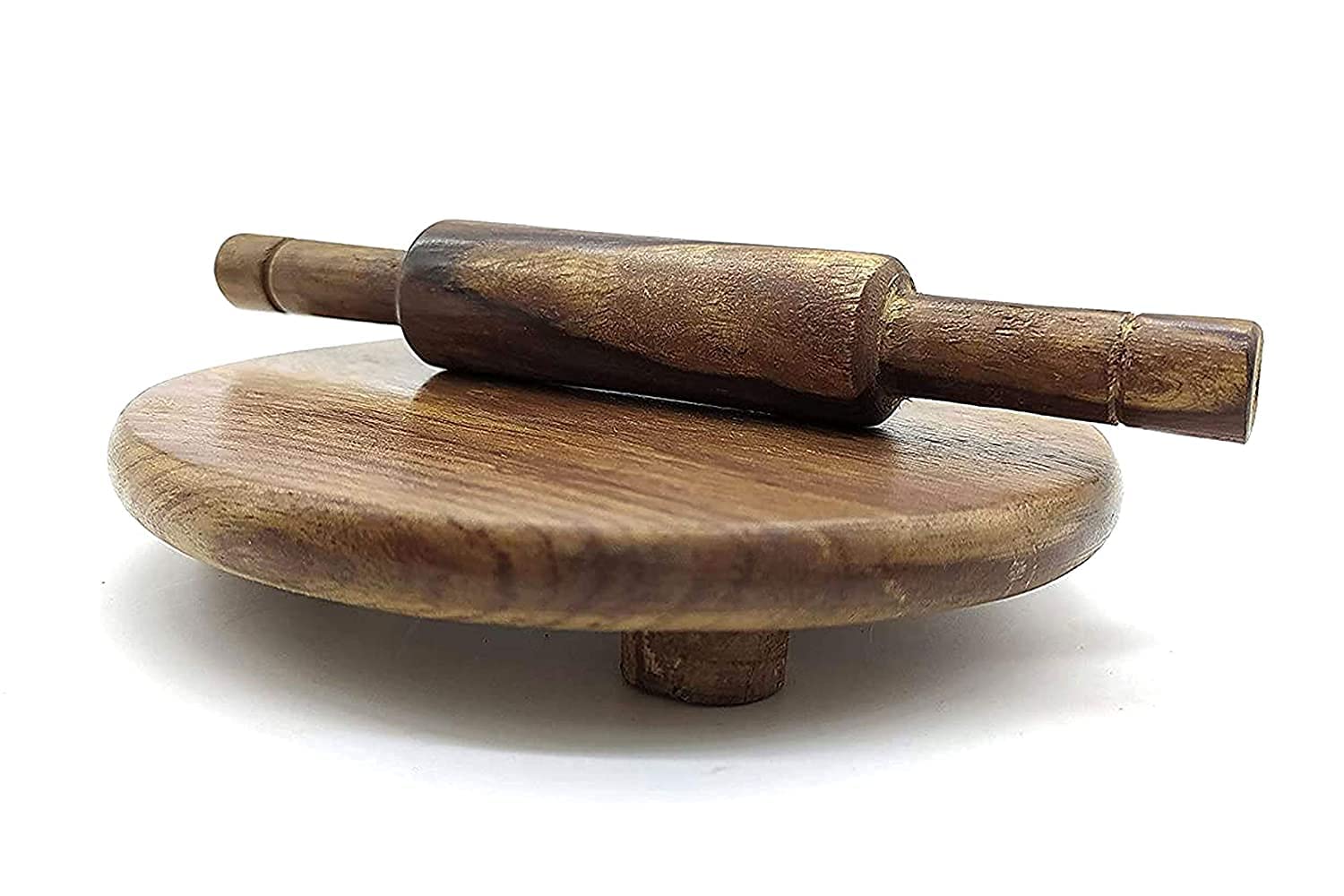 ANTLANTIC CREATIO Kids Baby Miniature Handmade Wooden Chakla Belan Set with Rolling Pin and Board Only for Kids Use (Brown) (B0CQNT93P3) Amazon Price History, Amazon Price Tracker