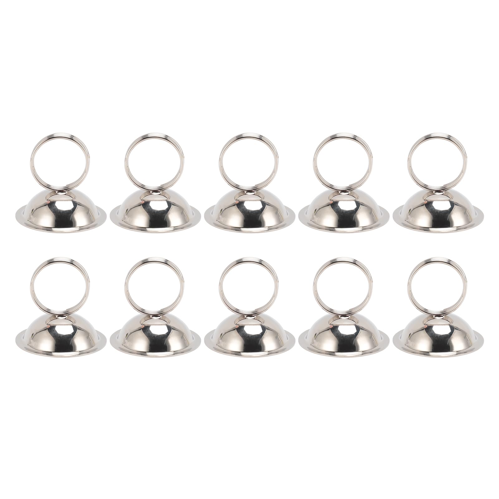 Jwthee 10 Pcs Table Number Holders, Place Card Holders Table Card Holders Menu Memo Clips Table Picture Stands Table Sign Holders for Wedding, Party, Birthday (nickels color)