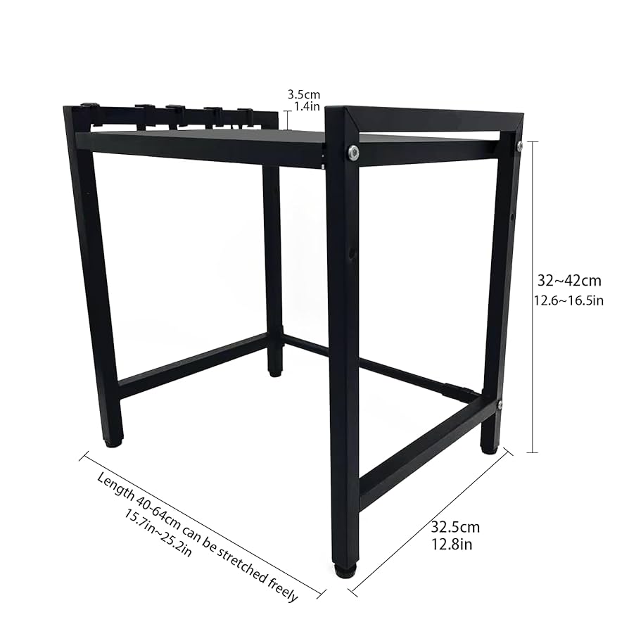 Jnismy 2 Tier Expandable Microwave Oven Rack,Kitchen Counter Organizer Shelf Stand Cutter Holder Chopping Board Stand Adjustable Carbon Steel Kitchen