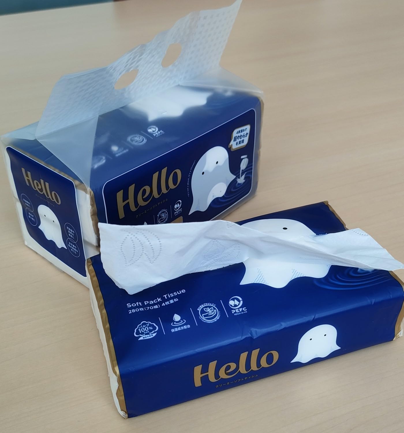 Amazon.co.jp: 【ケース販売】ハロークリーミーソフトパックティッシュ