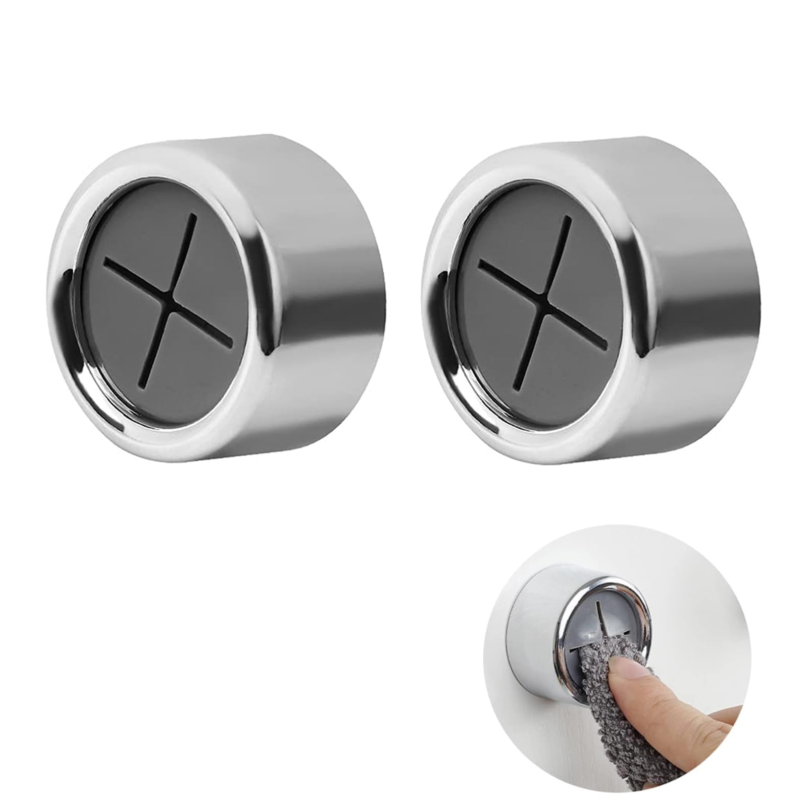DOETYD 2 PCS Round Plastic Hooks with Adhesive,No Drilling Towel Holder Mounted Door Wall for Bathroom Kitchen Bedroom