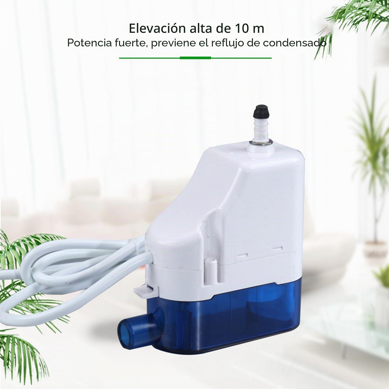 Bomba de Condensado, Motor 24L/H 5W, Elevación 10m, Tanque 70ml, Ventilación Silenciosa, Potencia 10KW, Adecuada para Aire Acondicionado, Deshumidificador, Estufa con Diseño de