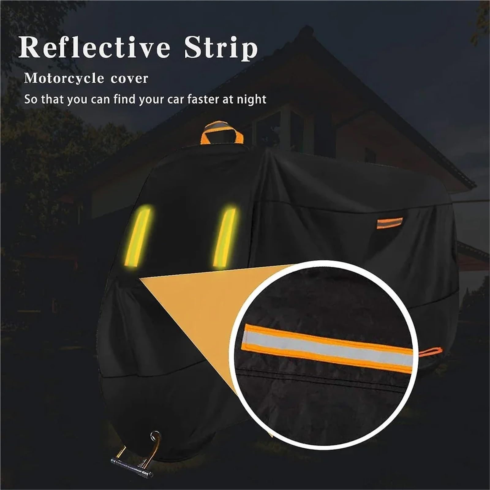Coprimoto in poliestere | Nero Più Misure Outdoor: Copertura for Moto e Scooter(4XL)
