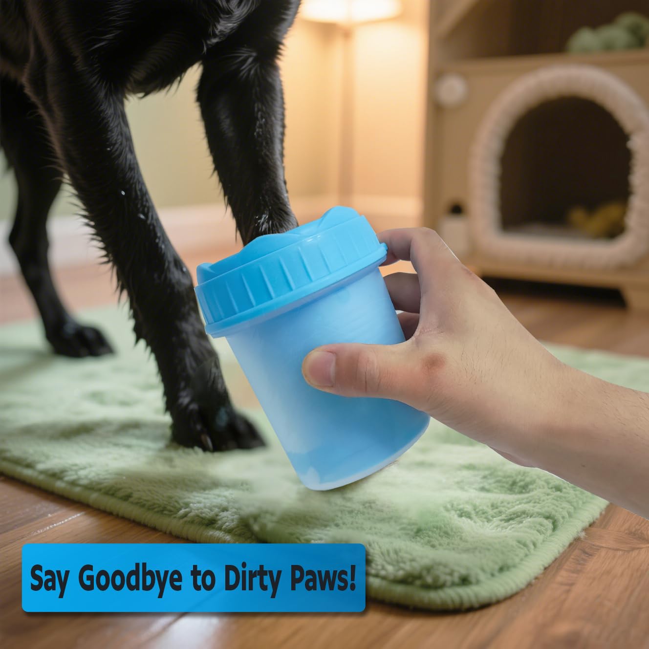 Paw Cleaner for Dogs Soft and Comfortable Paw Cleaner, Portable Silicone Pet Paw Cleaner, with 3 Towels for Cats and Dogs Paw Washer - Image 2