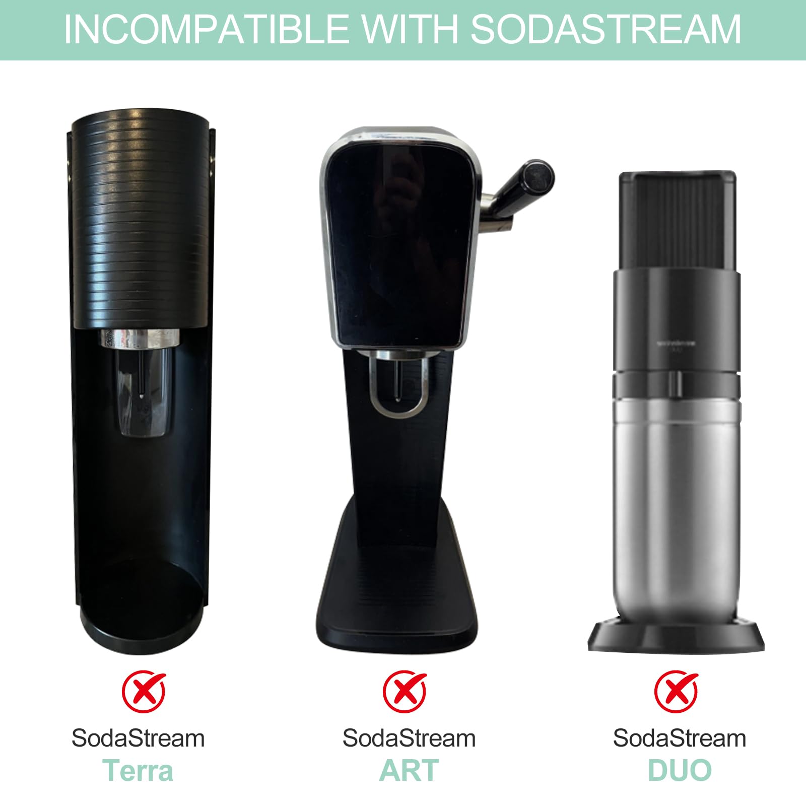 4 pezzi Bottiglie per la Produzione di Soda, Bottiglie per Carbonatazione Compatibile con Isoda Drinkmate Cocosoda, Senza BPA, Riutilizzabili, in PET, Nero e Bianco, per Macchina per Soda
