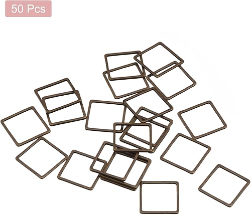 Miniatura 3 de MECCANIXITY Eslabón de aro cuadrado que rebordea, anillo de enlace de bisel abierto geométrico para la fabricación de joyas