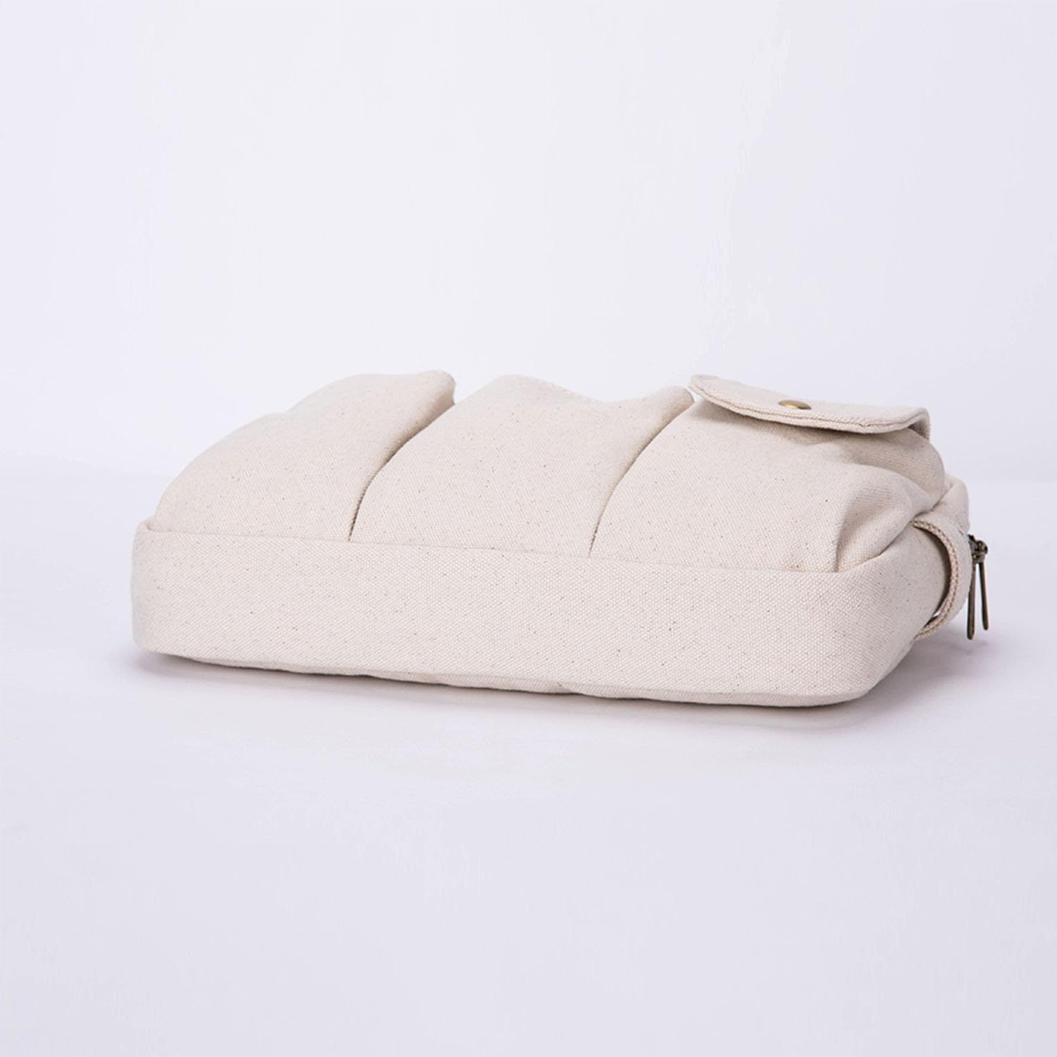 Kosmetiktasche mit großem Fassungsvermögen und mehreren Fächern für einfache Organisation und Reinigung, Beige/Leinen, 11.02" x 1.97" x 7.09", Casual