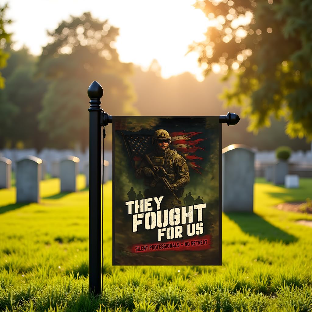 Soldier Army Veteran garden flag 12x18 In Doublesided Military Tribute Display for Memorial Day, Veterans Day, Armed Forces Day, Independence Day, Outdoor Yard Decoration - Image 9