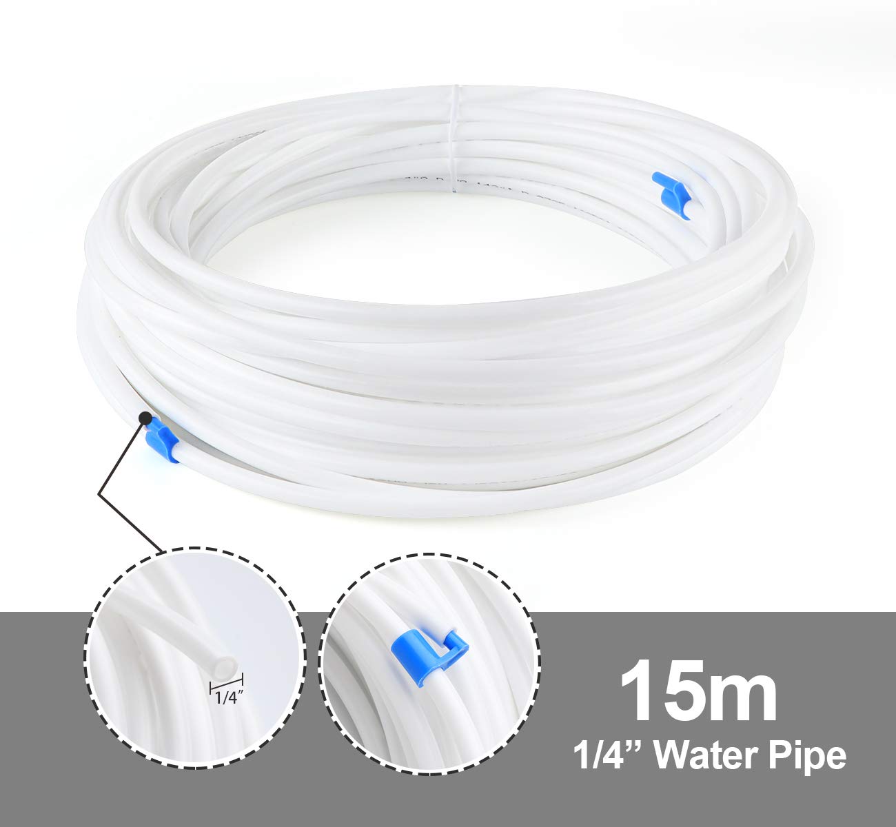 Filtre D'alimentation En Eau | Kit Connecteurs Pour Tuyaux Réfrigérateur - Tuyau D'eau 15, Tuyau D'eau Potable Pour Connecteur Tuyau D'eau Du Réfrigérateur, U