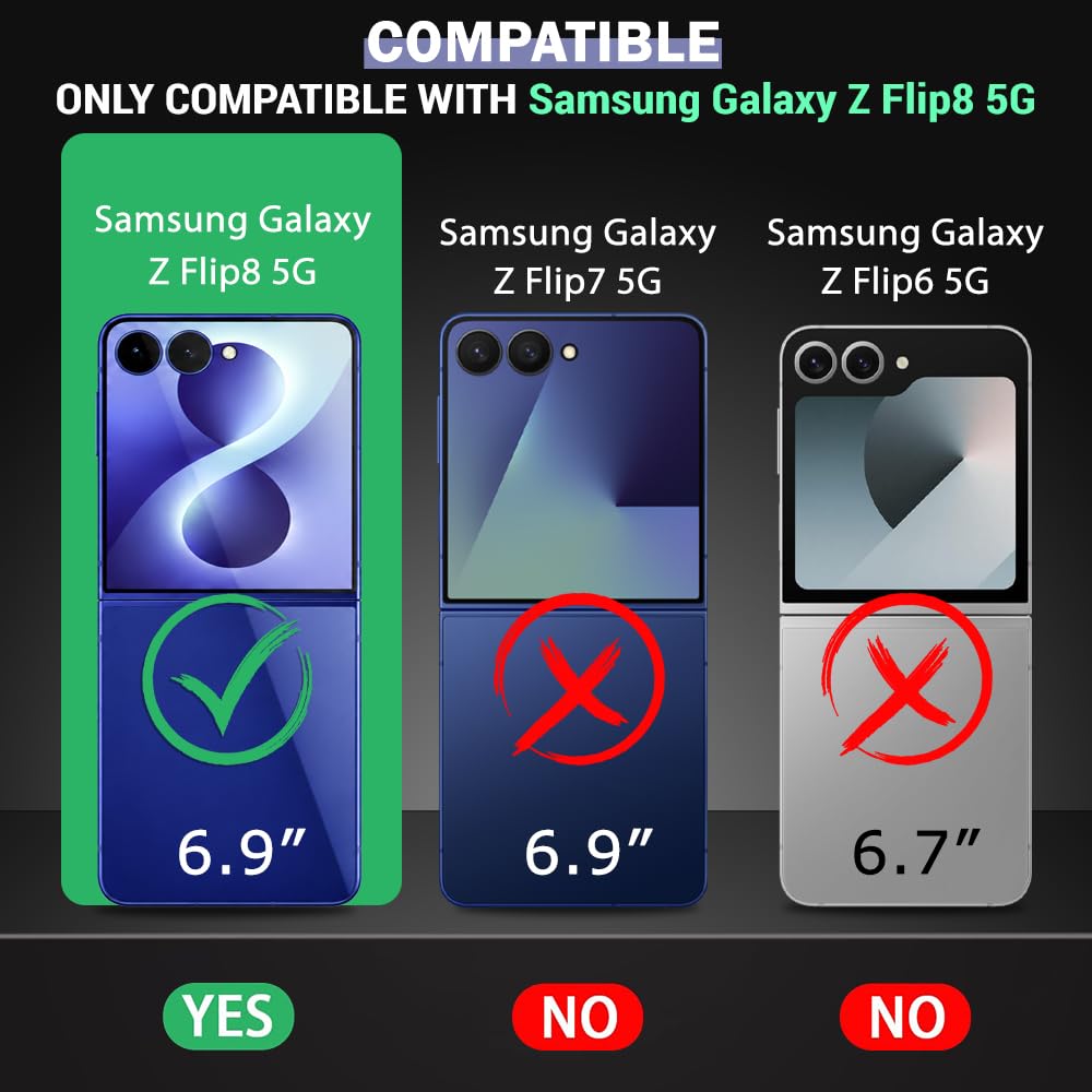 TheGiftKart Crystal Clear Back Cover Case for Samsung Galaxy Z Flip 8 5G | 360 Degree Protection | Shock Proof Design | Hard Back Cover Case for Samsung Z Flip8 5G (PC & TPU, Transparent Bumper) — Amazon image 2