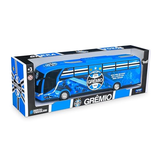 Brinquedo Miniatura Ônibus Gremio Réplica Imortal Tricolor