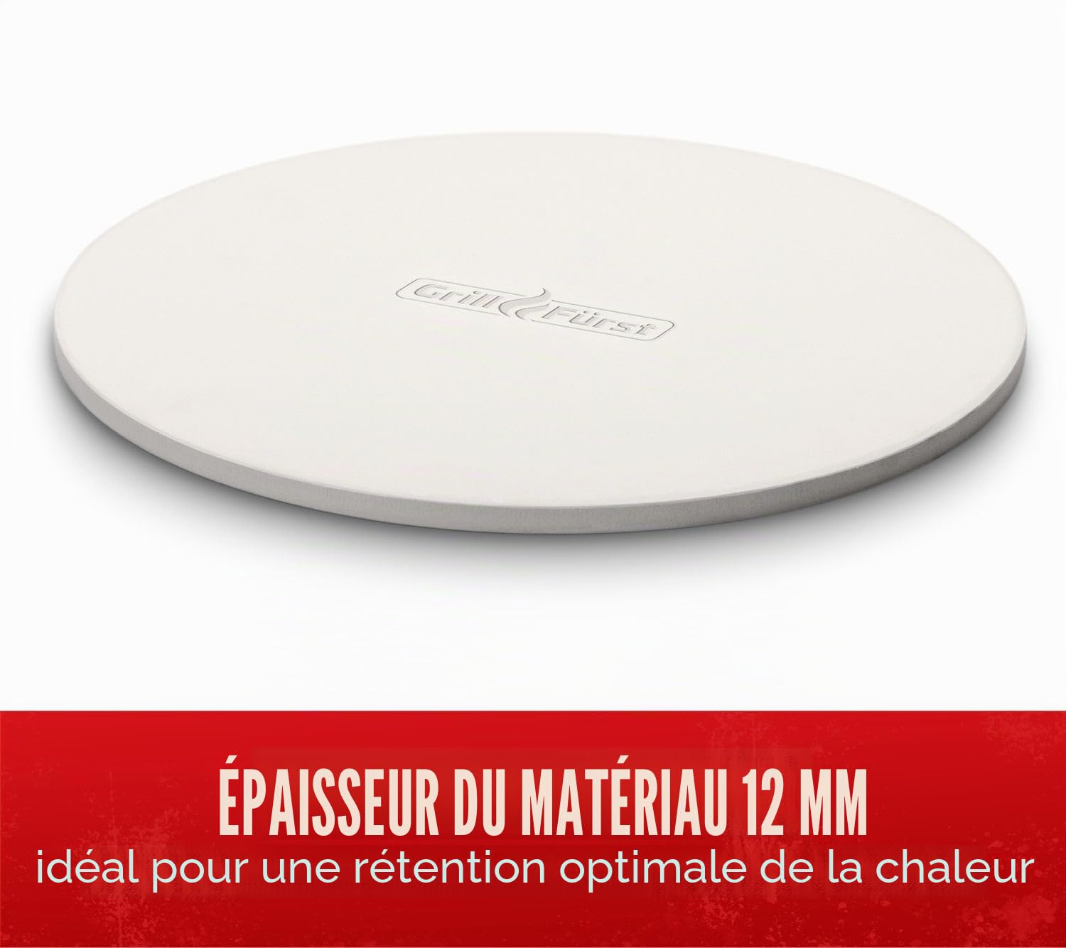 Cordiérite Pierre à pizza 33 cm ronde pour barbecue ou four. Pizza Pâtisserie sur barbecue à gaz barbecue au charbon de bois, boule Grill et Barbecue électrique comme de la pierre Four