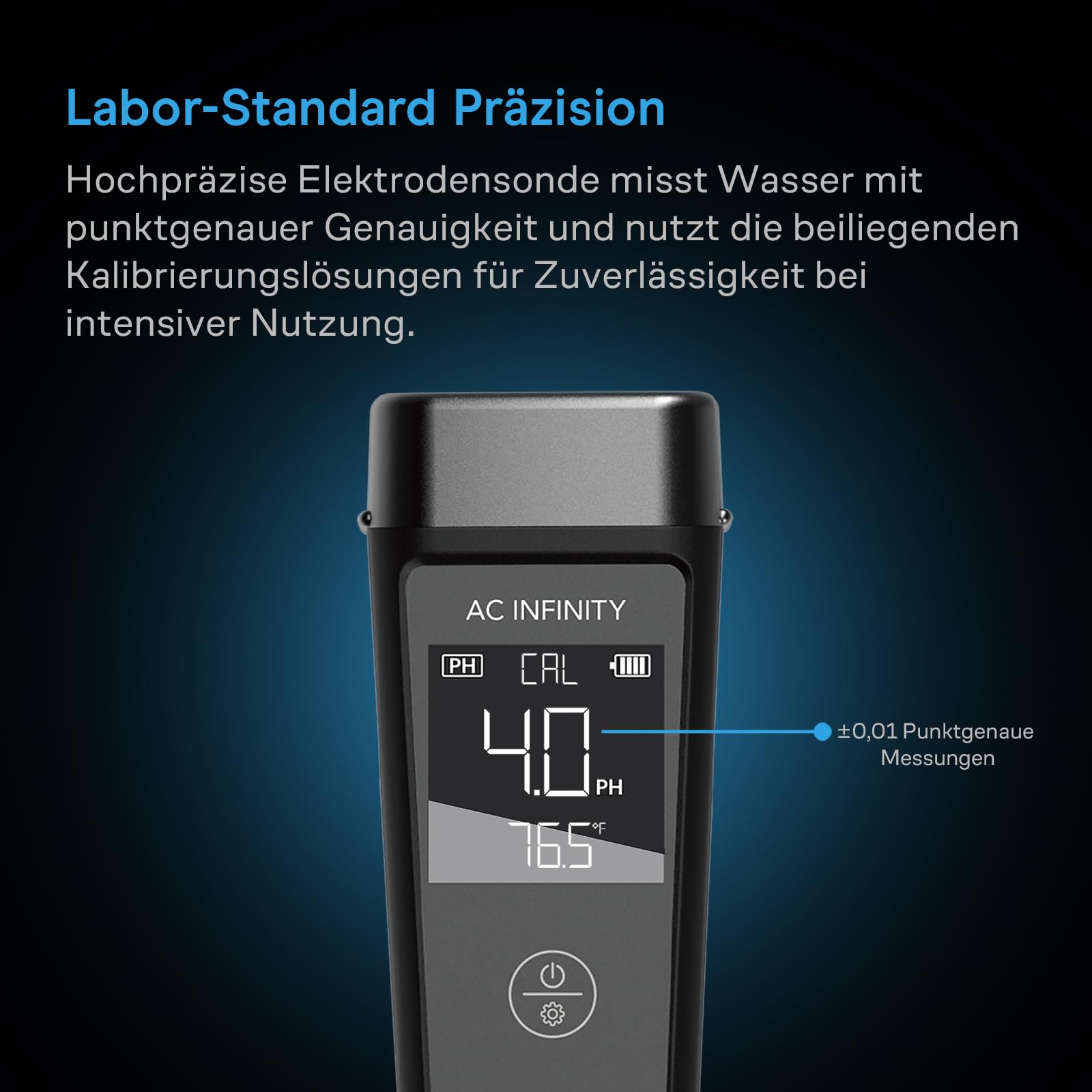 AC Infinity pH-Meter PRO Kit, Hochpräzer Digital pH-Stift mit ±0,01 pH