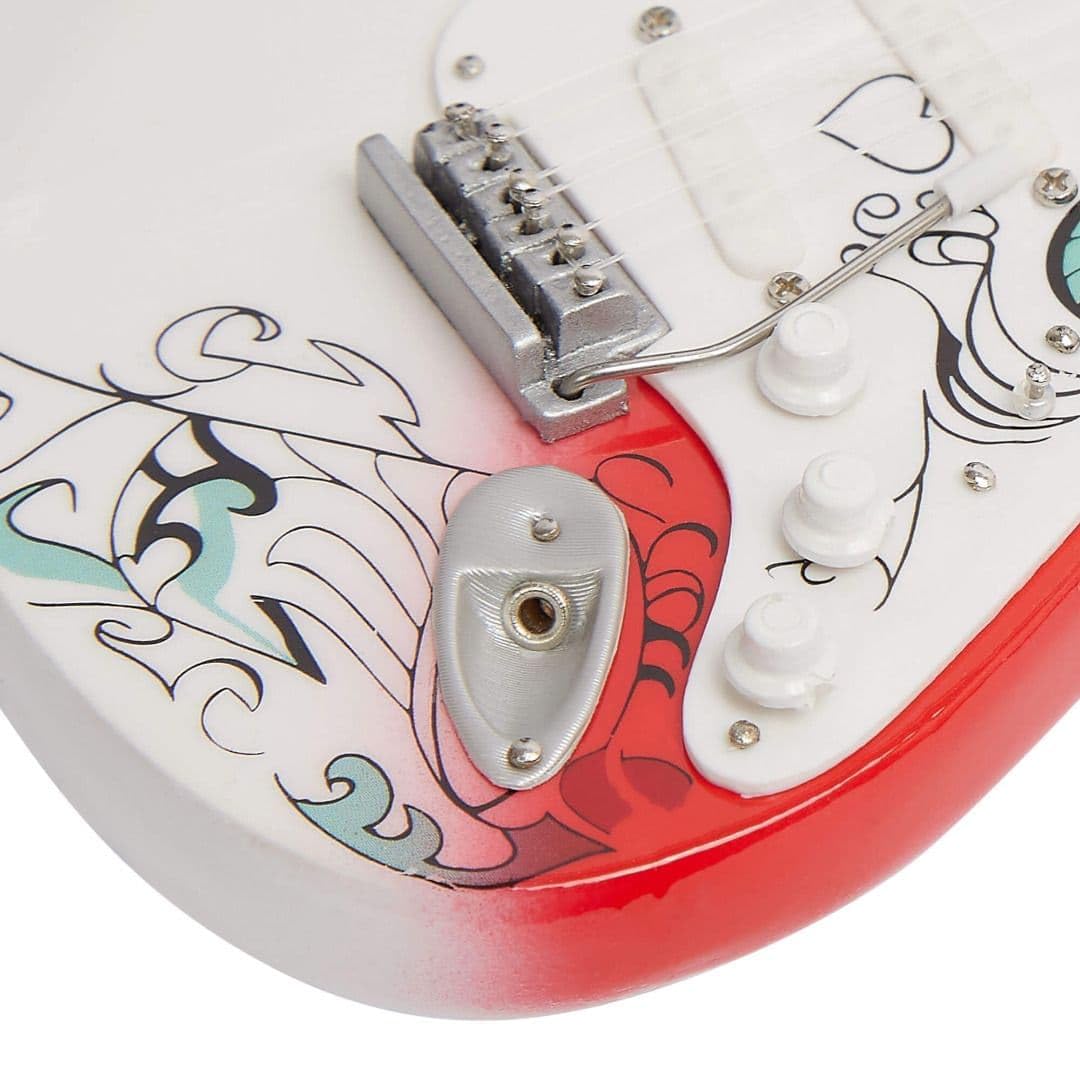 Jimi Hendrix - Chitarra in miniatura - Regali musicali - Ornamento fatto a mano