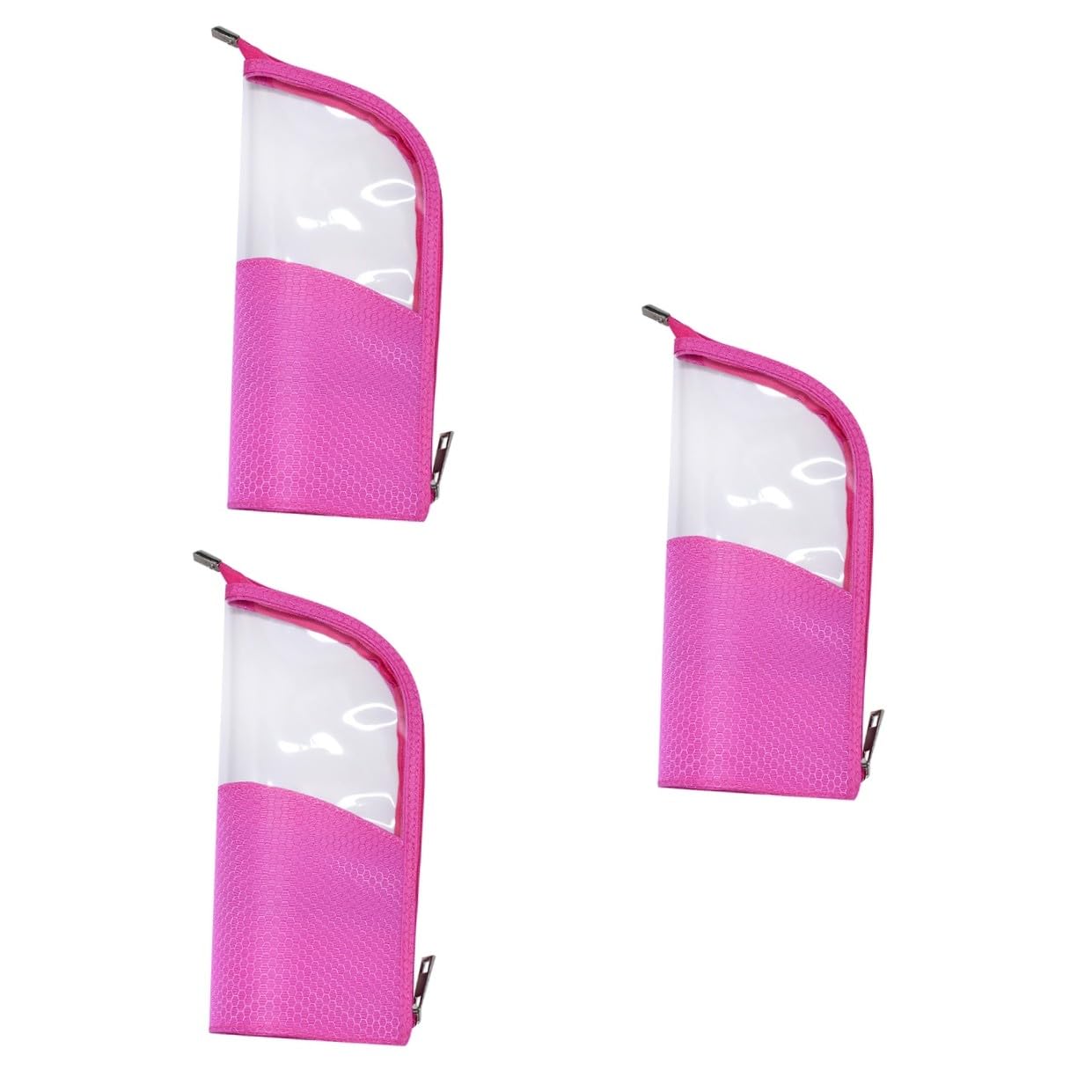 Cabilock Borsa Porta Pennelli Da Trucco Da Viaggio 3 Pezzi Organizer Cosmetico Multifunzionale Portatile Traslucida in Tessuto Oxford Per Donna