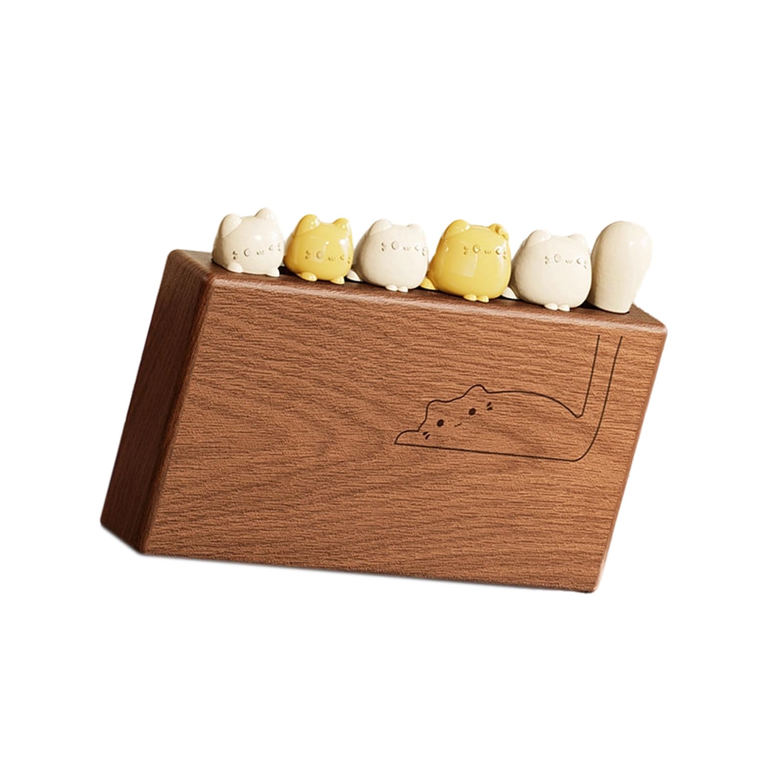 Tfaoys A Practical Fruit Picks With Handle Stainless Steel Forks With Wooden Storage Rack For Home Use Rustless Fruit Forks
