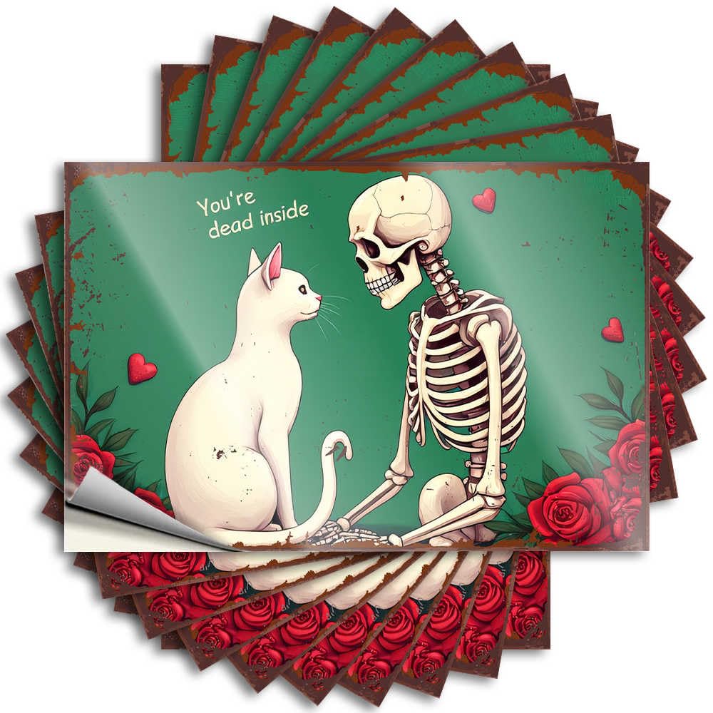 Tattoos Bumper Sweet Happy Halloween Spooky Halloween Skulls for Interior - Teen Easy Peel Removable(6X9CM)